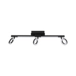 Eglo EU Cardillio 2 Aluminium & Black Steel LED 3-Light Spotlight product image - Endon Lighting from First Light Direct with great prices and fast UK delivery