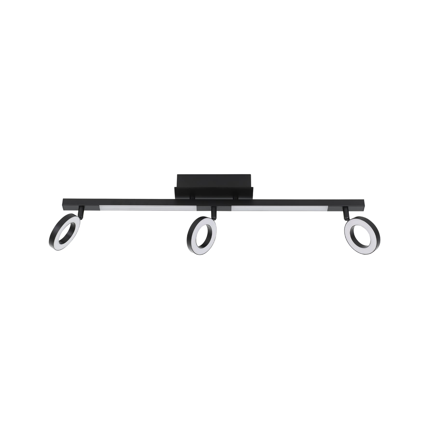 Eglo EU Cardillio 2 Aluminium & Black Steel LED 3-Light Spotlight product image - Endon Lighting from First Light Direct with great prices and fast UK delivery