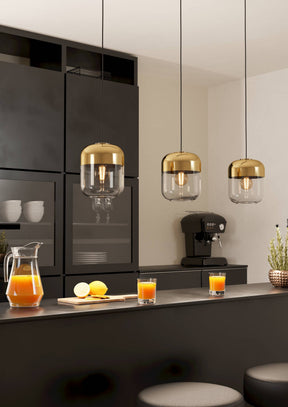 Eglo EU Maryvilla Gold & Clear 3-Light Pendant
