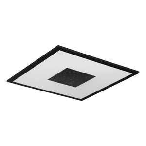 Eglo EU Marmorata LED Ceiling Light Square Black Panel with Night Sky Effect, Warm White 3000K