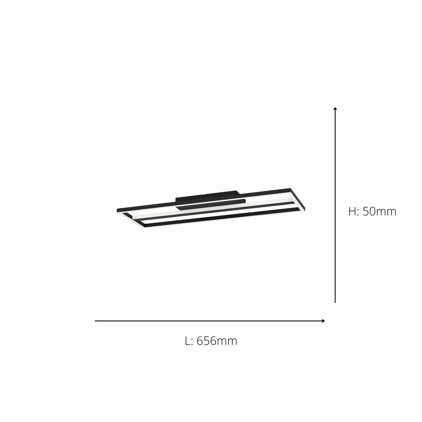 Eglo EU Calagrano-Z Black Aluminium & Steel LED Smart Control Ceiling Light product image - Endon Lighting from First Light Direct with great prices and fast UK delivery