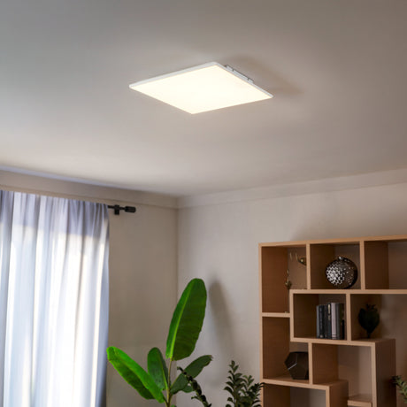 Eglo EU TRUPIANA LED Ceiling Light – RGB & Tuneable White, Dimmable, Remote Control, White, 2900lm