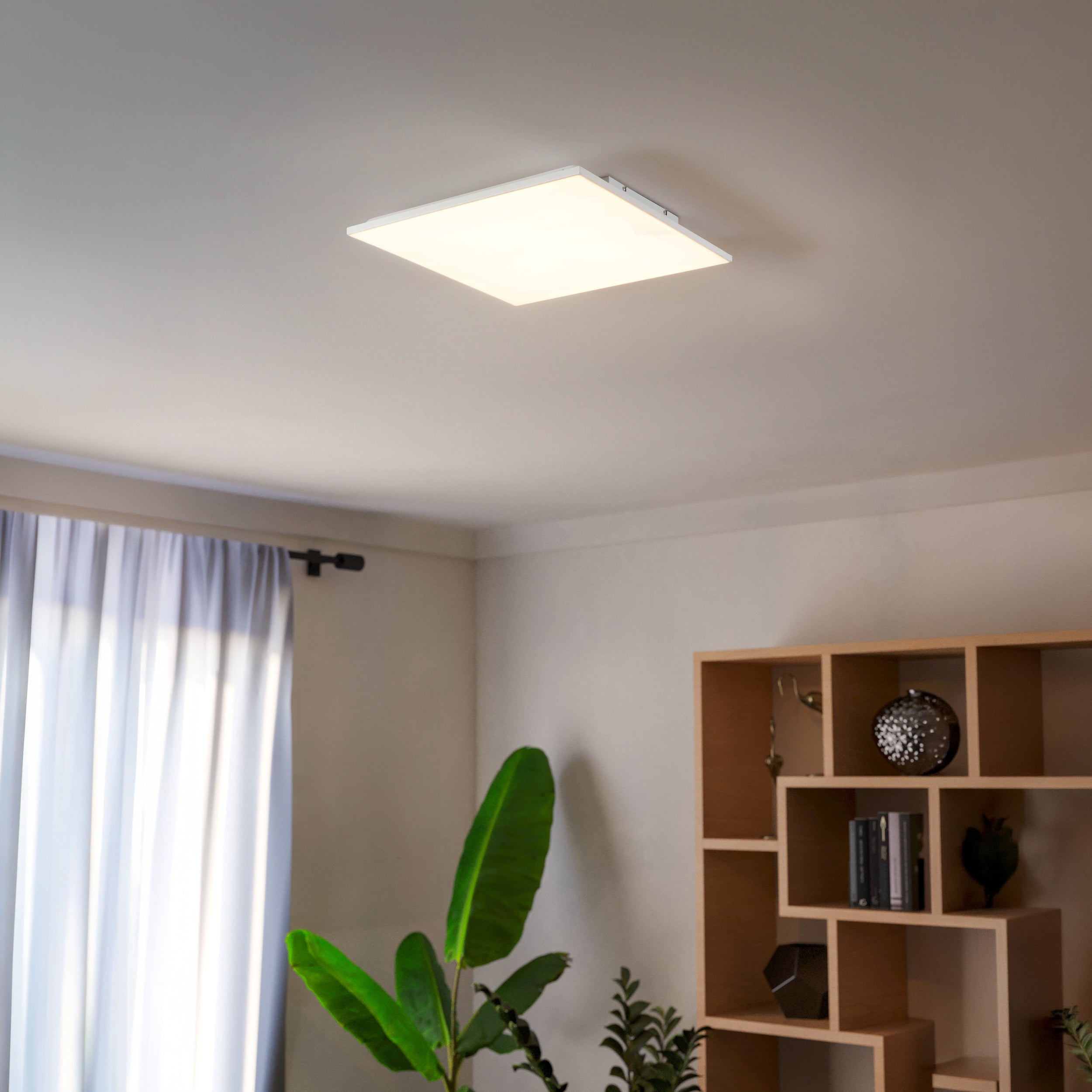 Eglo EU ALBARCA LED Ceiling Light – RGB & Tuneable White, Dimmable, Remote Control, White, 2400lm product image - Endon Lighting from First Light Direct with great prices and fast UK delivery