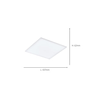 Eglo EU TRUPIANA LED Ceiling Light – RGB & Tuneable White, Dimmable, Remote Control, White, 2900lm