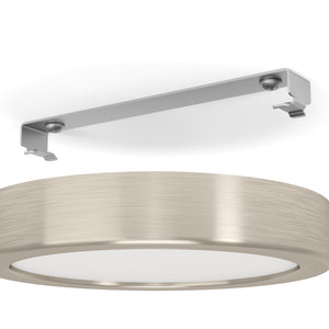 Eglo EU Fueva 5 Satin Nickel LED Round Surface-Mounted Ceiling Light, 16cm, 3000K