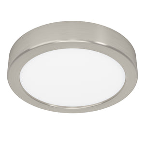 Eglo EU Fueva 5 Satin Nickel LED Round Surface-Mounted Ceiling Light, 16cm, 3000K