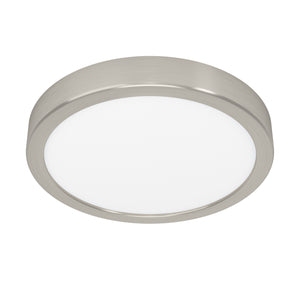 Eglo EU FUEVA?5 LED Surface?Mounted Light – Satin Nickel Steel, Warm White, Dimmable Ultra?Slim Ceiling Light, Indoor Lighting