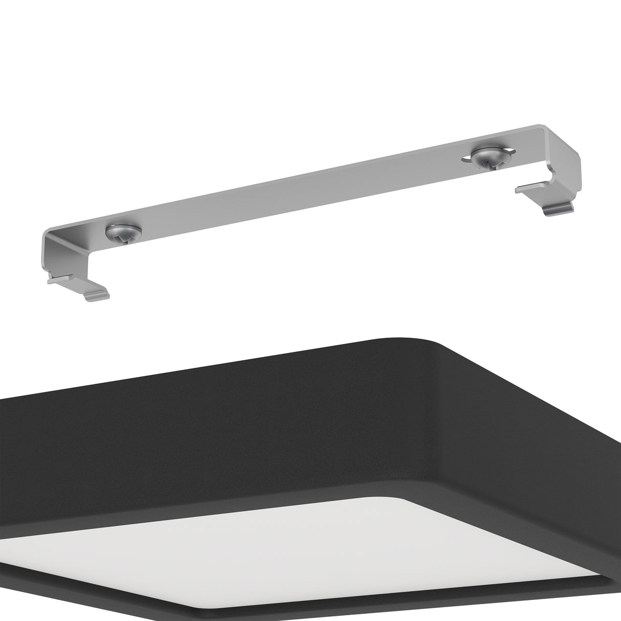 Eglo EU Fueva 5 Black LED Square Surface-Mounted Ceiling Light, 16cm, 3000K