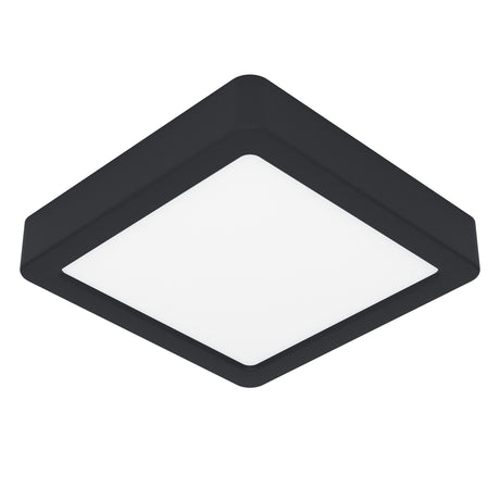Eglo EU Fueva 5 Black LED Square Surface-Mounted Ceiling Light, 16cm, 3000K