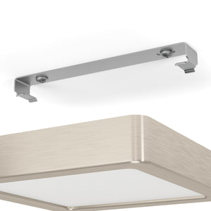 Eglo EU Fueva 5 Satin Nickel LED Square Surface-Mounted Ceiling Light, 16cm, 3000K