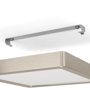 Eglo EU FUEVA?5 LED Surface?Mounted Light – Satin Nickel Steel, Warm White, Dimmable Square Ceiling Light, Indoor Lighting