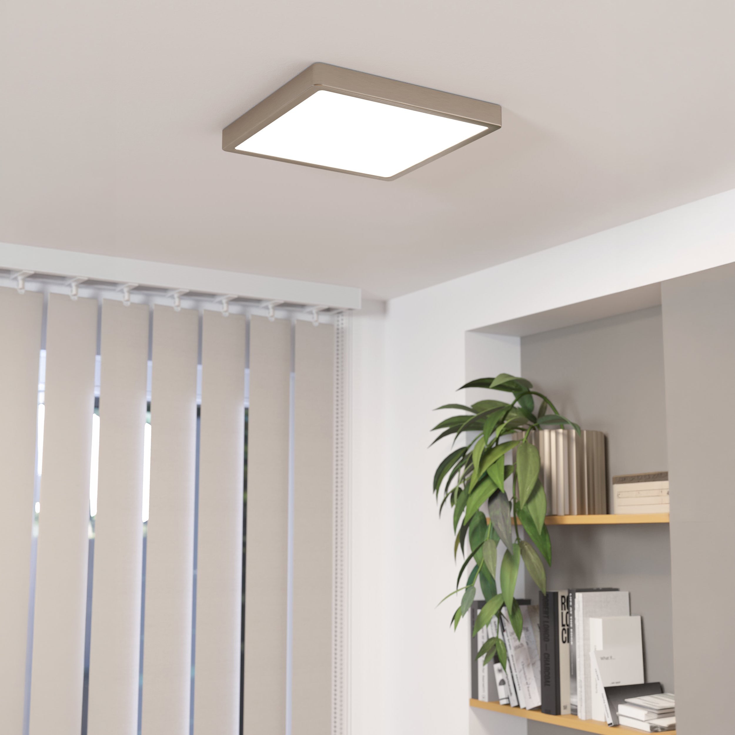 Eglo EU FUEVA?5 Surface?Mounted LED Ceiling Light – White Steel, Round, Motion Sensor, Warm White, Indoor Lighting product image - Endon Lighting from First Light Direct with great prices and fast UK delivery