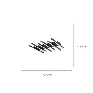 Eglo EU PADULARI LED Ceiling Light – Black Finish, Tuneable White 3000–6500K, Remote Control, 535mm Indoor Ceiling Light