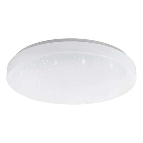 Eglo EU Totari?Z Smart LED Ceiling Light – White Crystal?Effect Design, Tuneable White 2700–6500K, App & Remote Control, 380mm Indoor Light