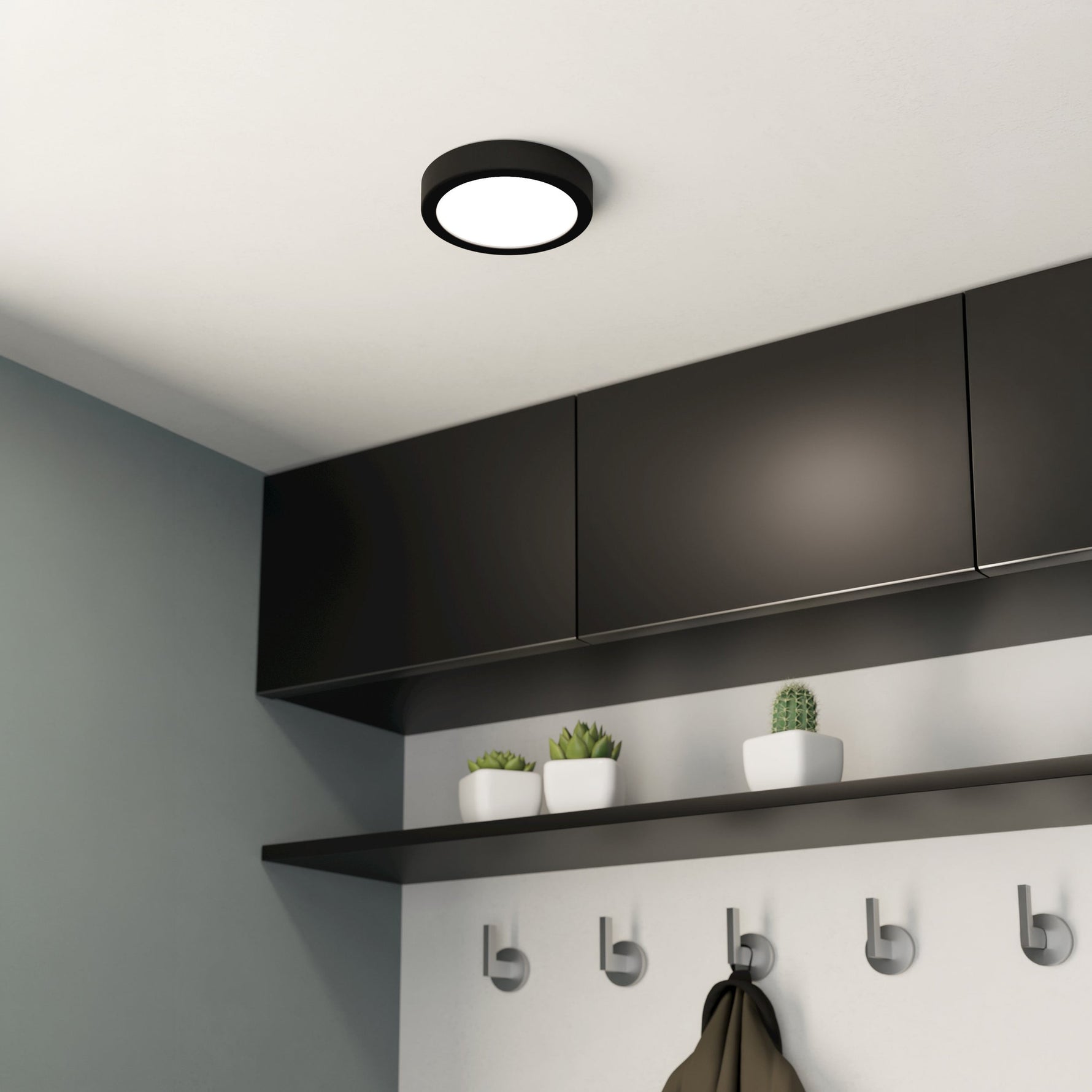Eglo EU Fueva 5 White LED Round Bathroom Surface-Mounted Ceiling Light, 16cm, 3000K