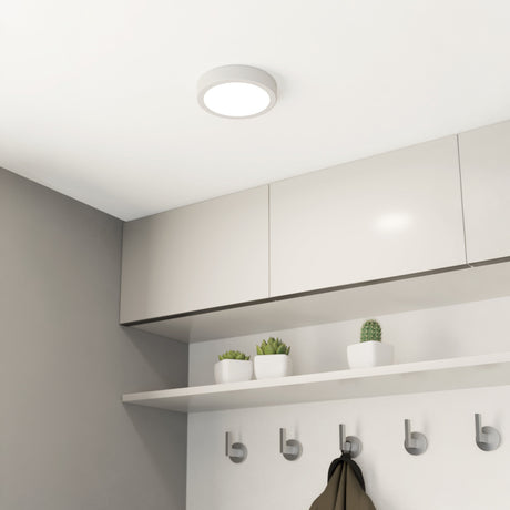 Eglo EU Fueva 5 White LED Round Bathroom Surface-Mounted Ceiling Light, 16cm, 3000K