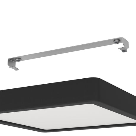 Eglo EU FUEVA?5 LED Surface?Mounted Light – Black Steel, Warm White, IP44 Bathroom Ceiling Light