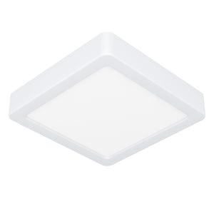 Eglo EU Fueva 5 LED Square White Steel Bathroom Surface-Mounted Light, 16cm, 3000K