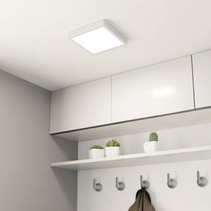 Eglo EU FUEVA?5 LED Surface?Mounted Light – White Steel, Warm White, IP44 Bathroom Ceiling Light