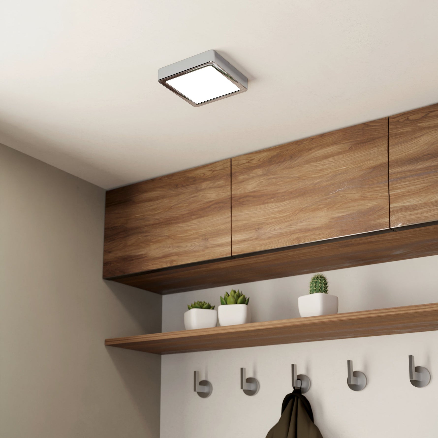 Eglo EU Pasteri White Steel & Fabric Ceiling Light product image - Endon Lighting from First Light Direct with great prices and fast UK delivery