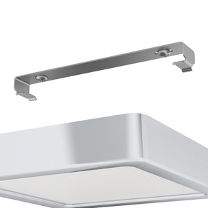 Eglo EU Fueva 5 Chrome LED Square Bathroom Surface-Mounted Ceiling Light, 16cm, 3000K