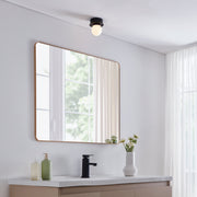 Eglo EU MOSIANO Wall & Ceiling Light – Black, Opal Glass, LED, Warm White, IP44 Bathroom Lighting