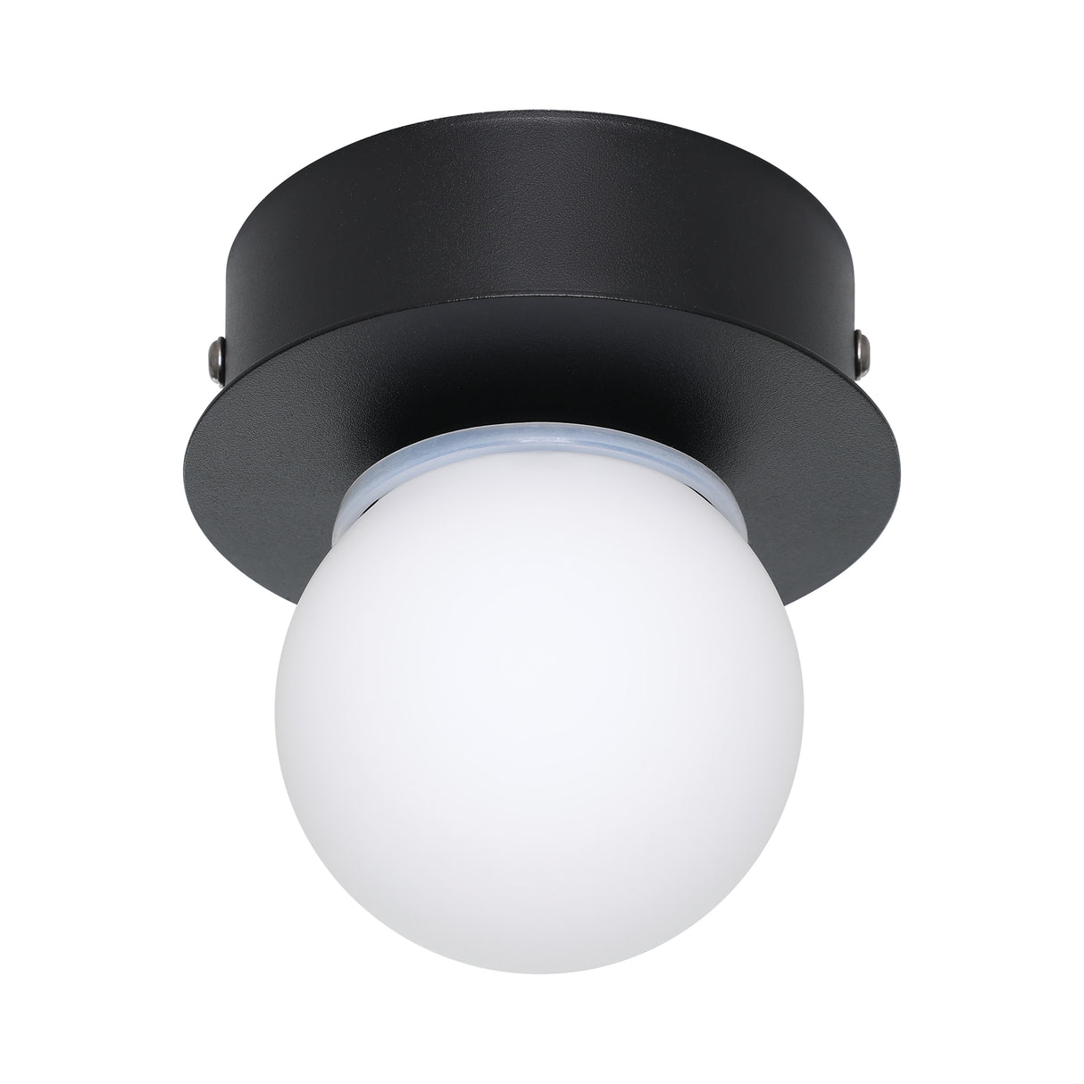 Eglo EU MOSIANO Wall & Ceiling Light – Black, Opal Glass, LED, Warm White, IP44 Bathroom Lighting