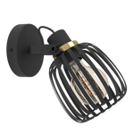 Eglo Lighting WL/CL/1 E27 black/brass-br. 'GIRONA' Spots from the GIRONA range. Part Number - 900661
