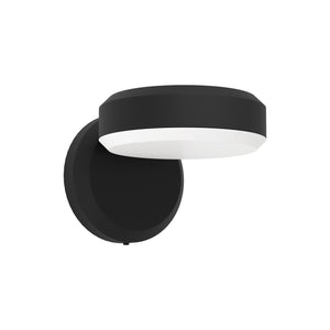 Eglo EU Fornaci LED Outdoor Wall Light Round Black Steel Downlight