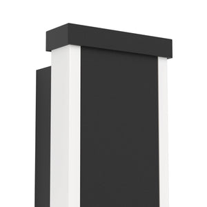 Eglo EU Neviano LED Outdoor Wall Light 97cm Linear Black Steel Bar, Warm White, IP55