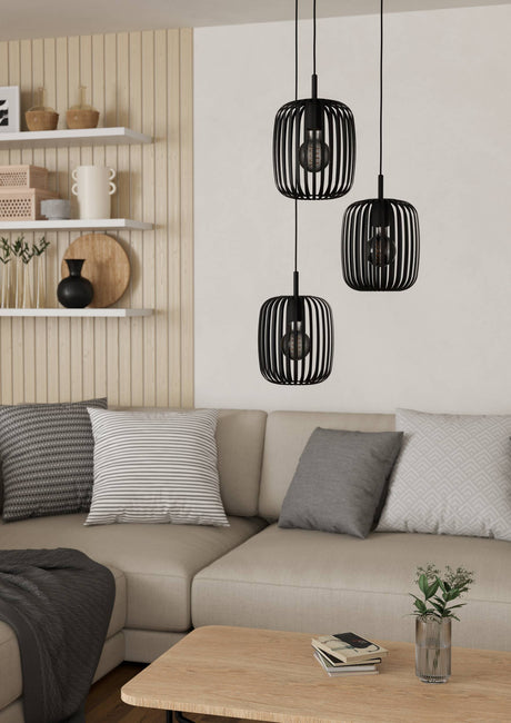 Eglo EU Romazzina Steel Black 3-Light Pendant