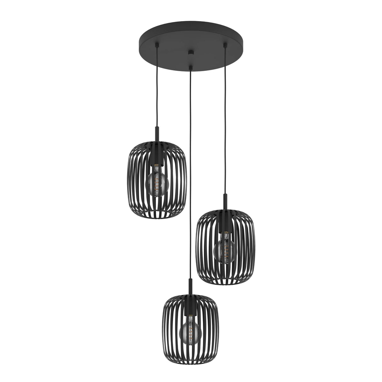 Eglo EU Romazzina Steel Black 3-Light Pendant