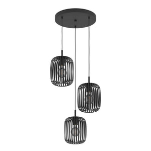 Eglo EU Romazzina Steel Black 3-Light Pendant
