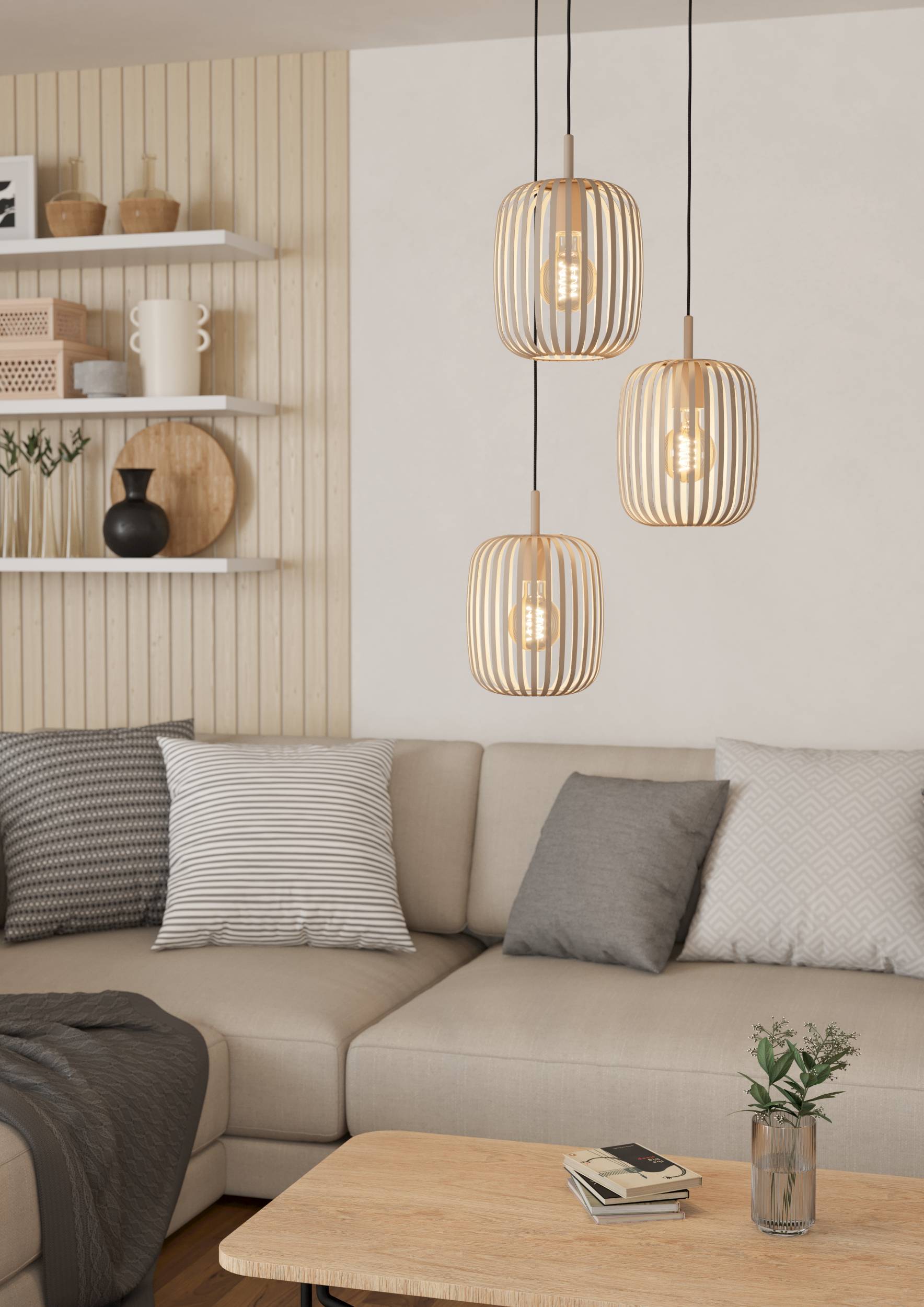Eglo EU Caprarola Two Toned Sandy Satin Glass Table Lamp