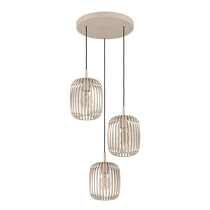 Eglo EU Romazzina Steel Sandy 3-Light Pendant