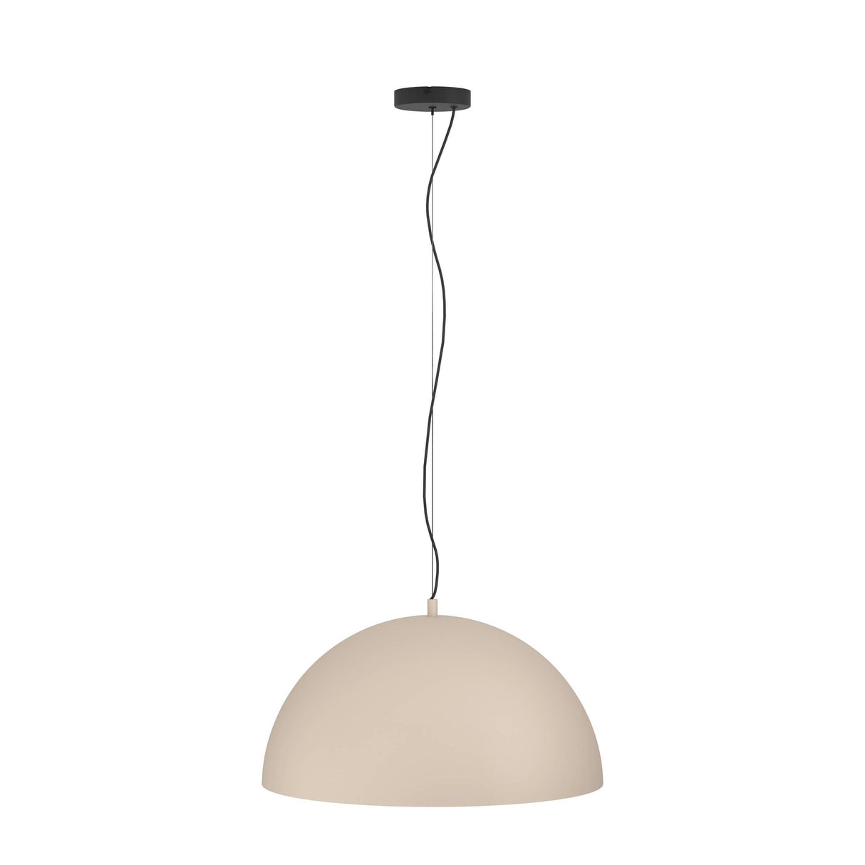 Eglo EU Gaetano 1 Large Sandy & Cream Steel Dome Pendant Light
