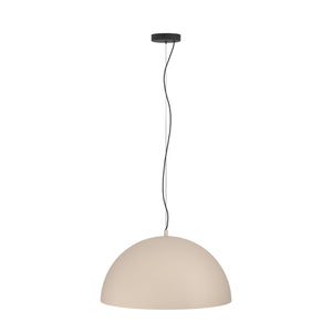 Eglo EU Gaetano 1 Large Sandy & Cream Steel Dome Pendant Light
