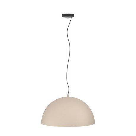 Eglo EU Gaetano 1 Large Sandy & Cream Steel Dome Pendant Light