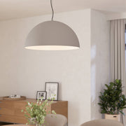 Eglo EU Gaetano 1 Large Grey Steel Dome Pendant Light