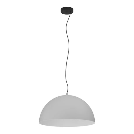 Eglo EU Gaetano 1 Large Grey Steel Dome Pendant Light