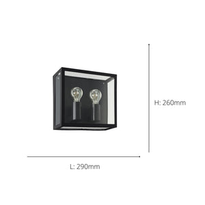 Eglo EU Alamonte 1 2-Light Caged Industrial Outdoor Wall Light