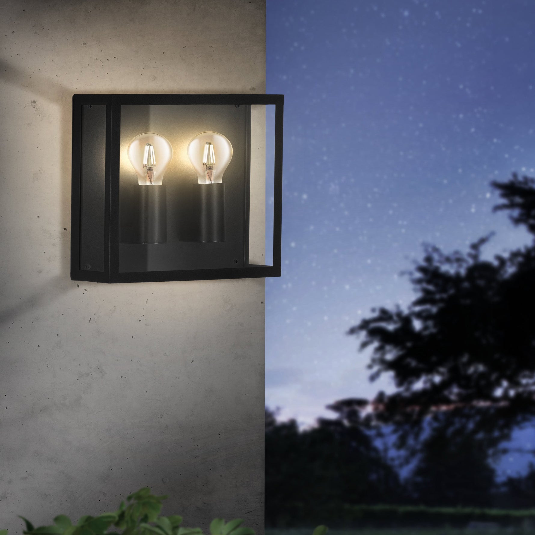 Eglo EU Prietta Solar Outdoor Light – Black LED Wall Light with Motion Sensor