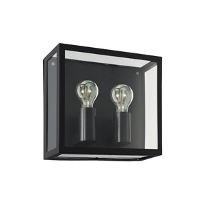 Eglo EU Alamonte 1 2-Light Caged Industrial Outdoor Wall Light