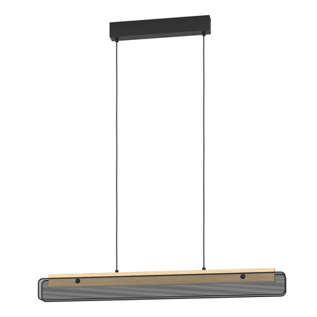 Eglo EU Kokomo-Z Steel & Wood Modern Smart Single Pendant