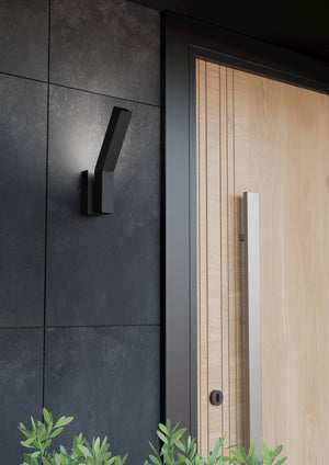Eglo EU UGENTO Outdoor LED Wall Light – Black Steel Up & Down Light, Warm White, IP44