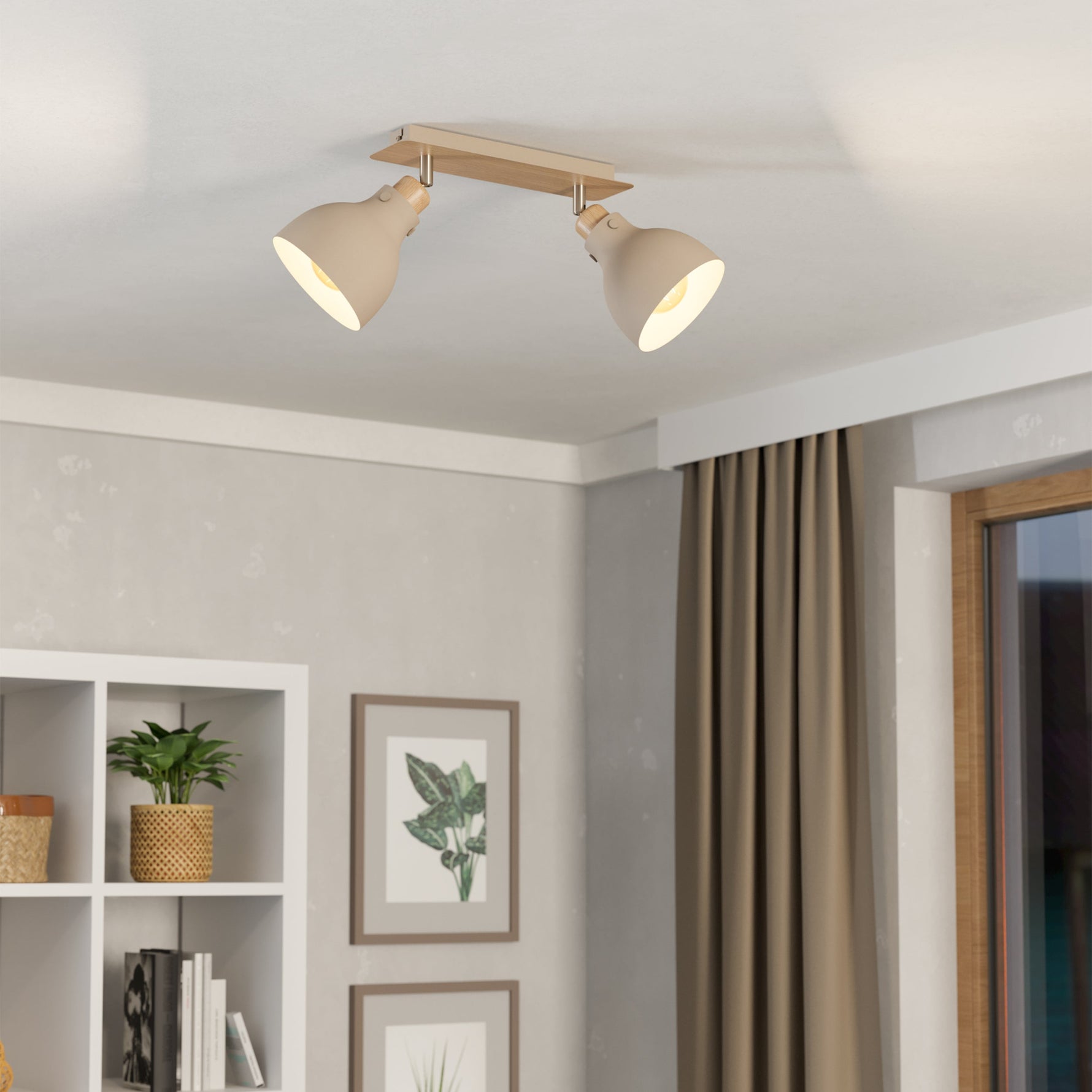 Eglo EU Loretello Steel LED Modern Ceiling Light, White product image - Endon Lighting from First Light Direct with great prices and fast UK delivery