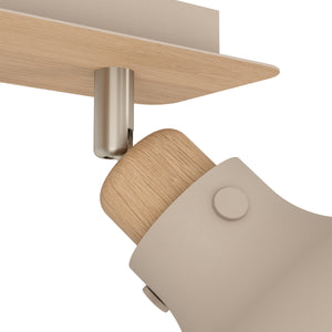 Eglo EU Arrecife Steel Sandy Contemporary Wall 2 Light Spot
