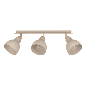 Eglo EU ARRECIFE 4?Light Spot Bar – Brown & Satin Nickel, E27 Fittings, 745mm