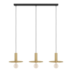 Eglo EU Escandell Brushed Brass Steel 3-Light Pendant
