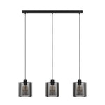 Eglo EU Segovia Black Steel & Wood Modern 3-Light Pendant